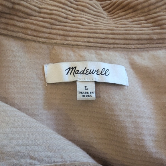 Madewell Womens Brown Utility Corduroy Button Up Shirt - Picture 6 of 6
